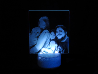 Lampara base rota blanca