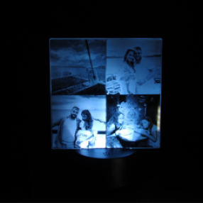 Lampara collage blanco